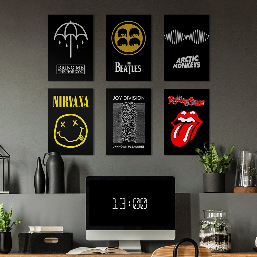 Poster Band Music Musik Wall Decor Poster Dinding Hiasan Dinding Kamar Rumah Retro Vintage Aesthetic Shopee Indonesia