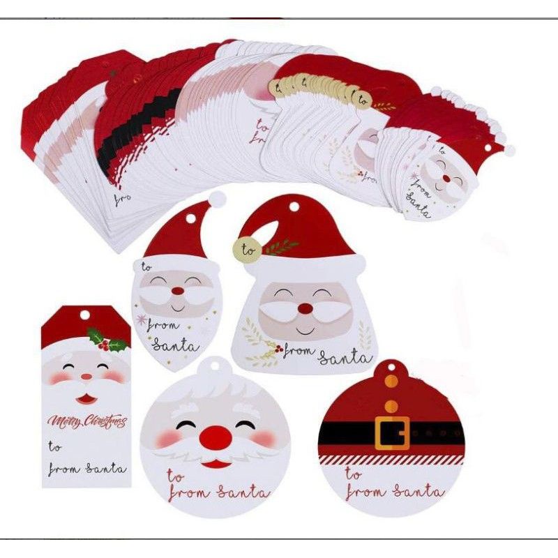 hand tag santa set isi 20 pcs MIX motif