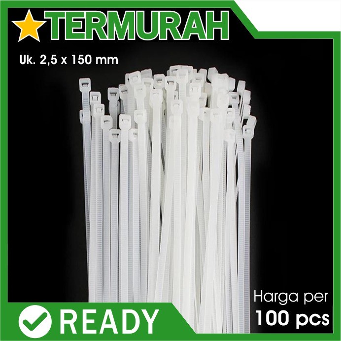 

ORGANIZER-DOCUMENT- CABLE TIES TIS 15CM TIE KABEL 2.5X150 MM DASI TALI SERUT SABUK IKAT -DOCUMENT-