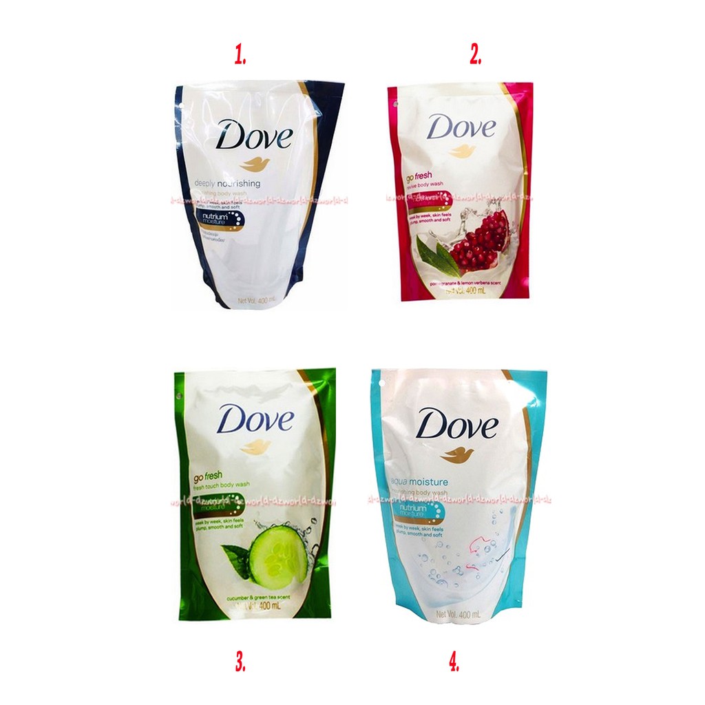 Dove Deeply Dove 400ml Gofresh Nourishing Body Wash Sabun Cair Dofe Refill