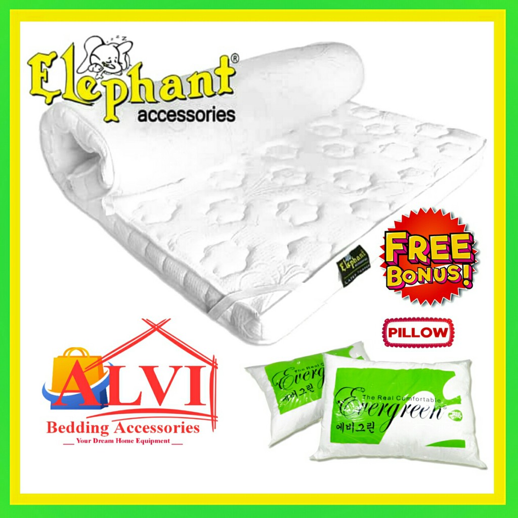 Elephant Topper Latex 160x200 Tebal 10cm Matras Mattress Kasur Gulung Mattras Lipat Original Queen