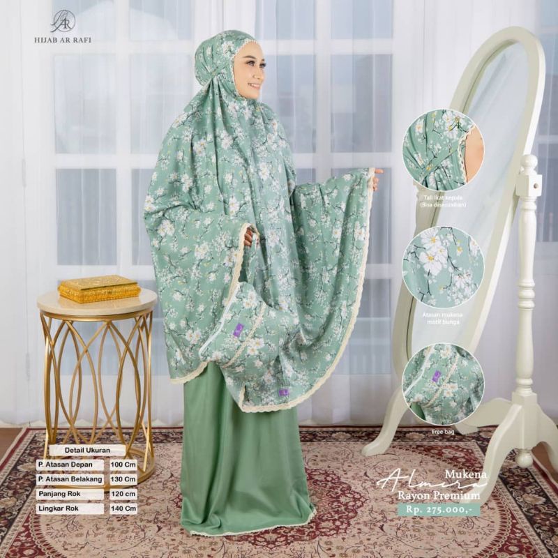 MUKENA ALMIRA ORI BY HIJAB ARRAFI MUKENA BALI MUKENA RAYON PREMIUM