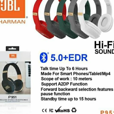 Headphone Bluetooth JBL P951 Pure Bass Headset Bluetooth JBL