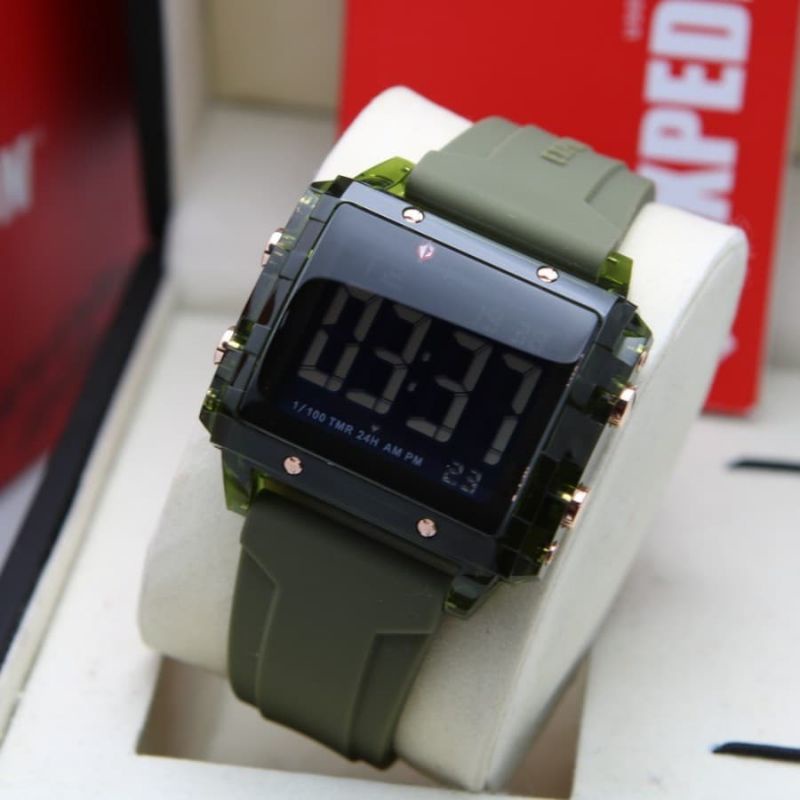 Jam Tangan Expedition E 6817 Wanita / E6817M Hijau Army Original