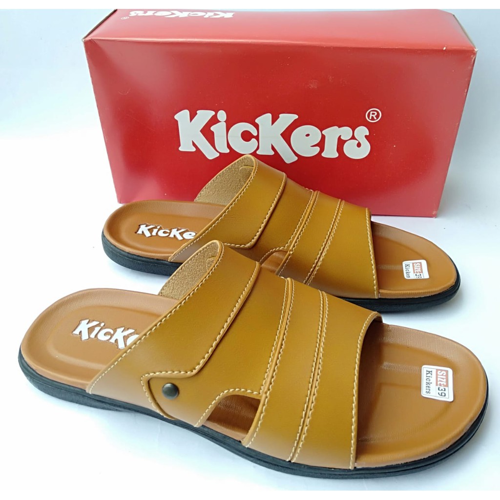 Kickers sandal pria selop slide original casual kasual dewasa terbaru murah kekinian berkualitas COD