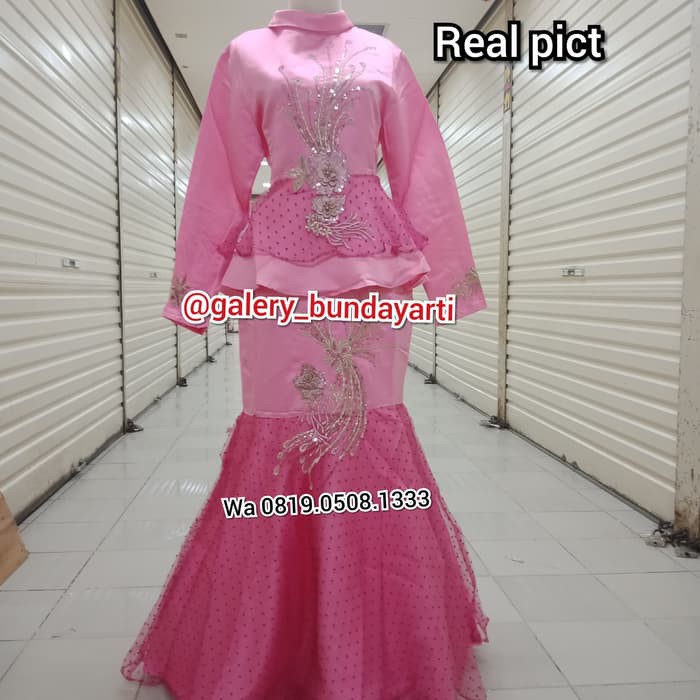 gamis pesta wanita zaina pink gamis real pict original gaun pengantin