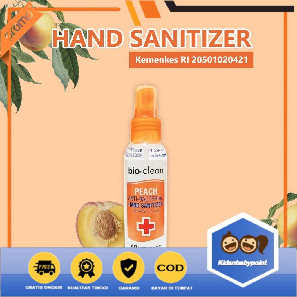 ( BISA COD ) HAND SANITIZER 100ml Bio Clean PKD KEMENKES RI