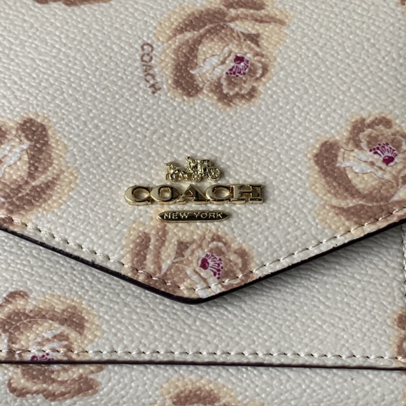 Coach Small Wallet Rose Print