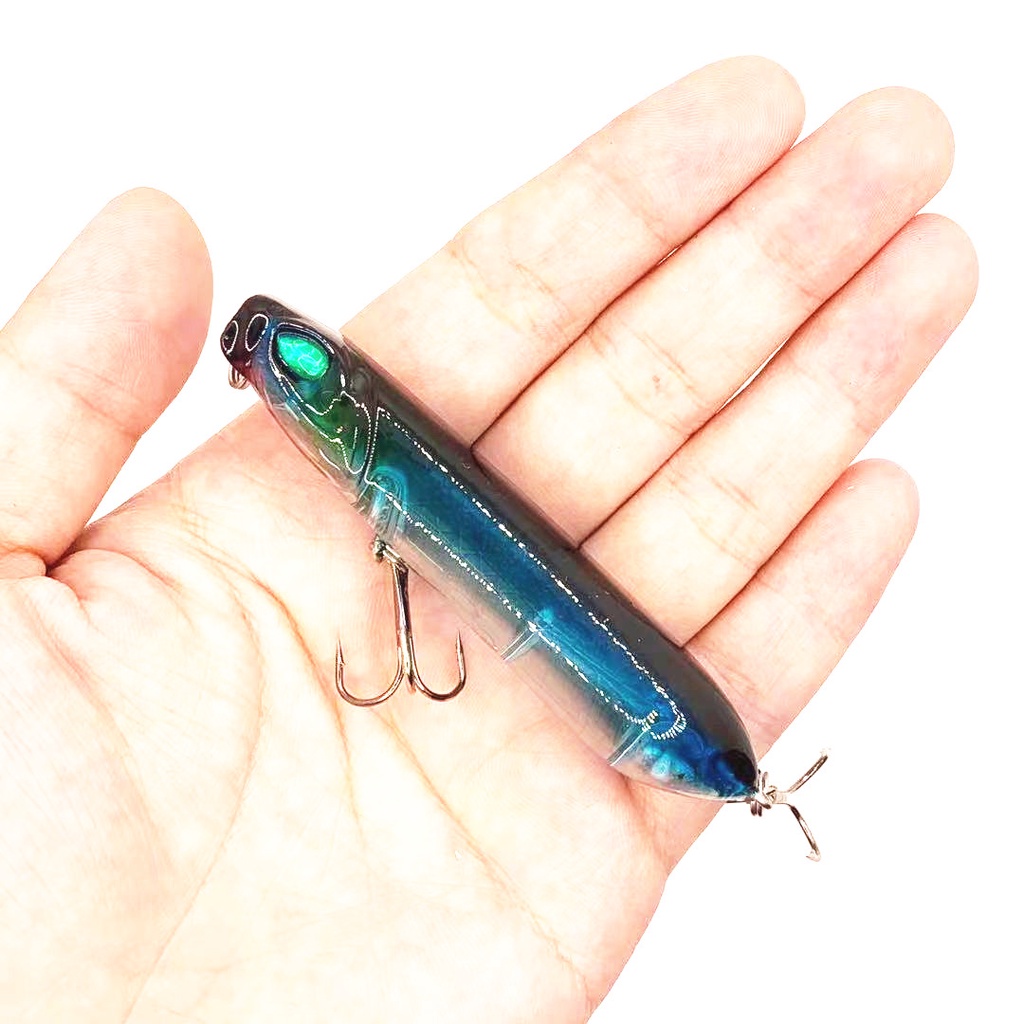 1Pcs New Popper Umpan Pancing Fishing Lure Minnow 8cm 12g Swimbait Bass Wobbler Kail Floating Bait Tackle