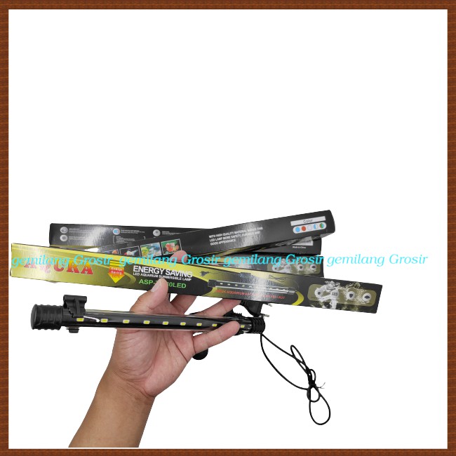 Aqura ASP-T4-30LED Cocok Untuk Akuarium Panjang 30 CM Lampu Celup Panjang Fisik Lampu 26 cm Aquascap