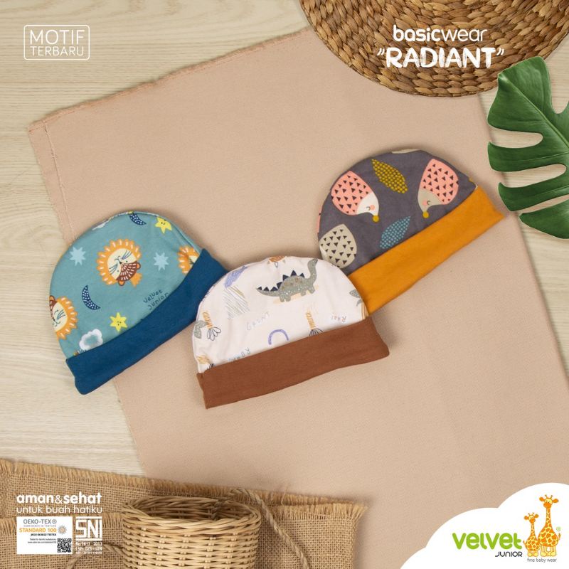 (3pcs)TOPI NEWBORN VELVET JUNIOR