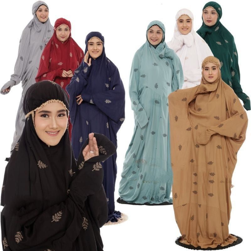 mukena lajuran rayon cemara