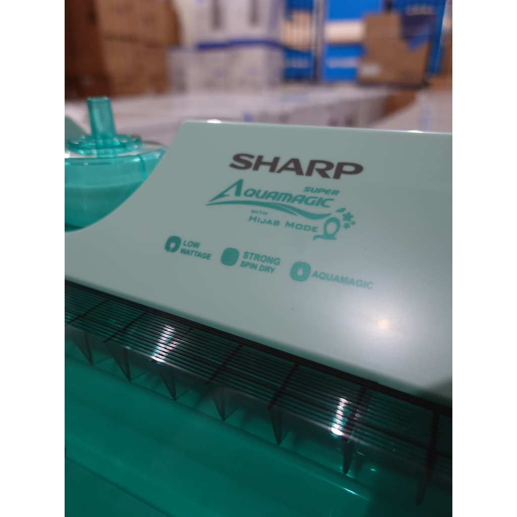 SHARP Mesin Cuci 2 Tabung Twin Tub 9kg HIJAB series ES-T1070SJ-GR Khusus bobot surat dalam kota pontianak