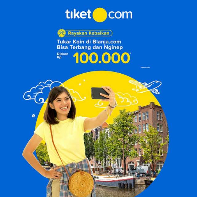 Voucher Pesawat All Maskapai Diskon 100,000 dari Tiket.com