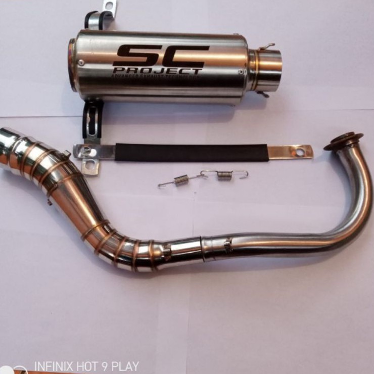 Knalpot SC Project Fullset Motor Matic/Bebek/Sport