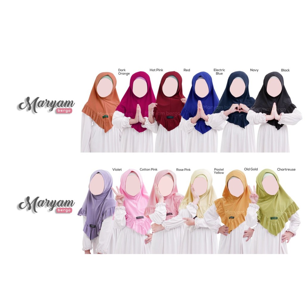 Maryam bergo kids by UWAIS HIJAB size M