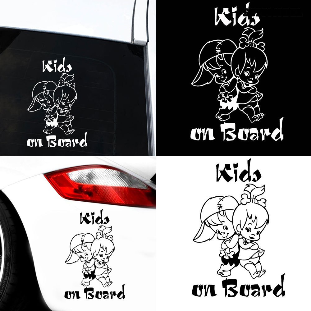 Supmodel Kids on Board Cute Cartoon Child Car Vehicle Reflective Decals Sticker Decor