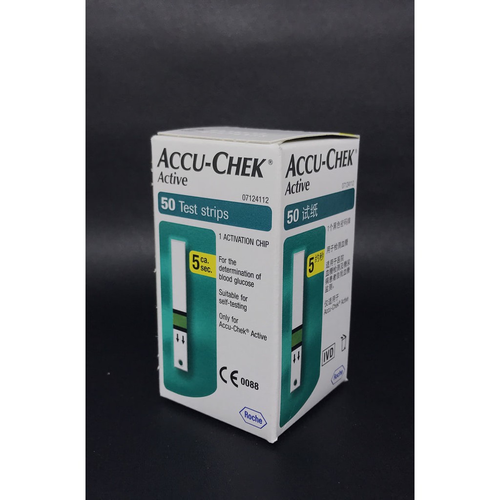 

Strip Tes Glucosa Accucheck Active gula accu check aktif isi 50