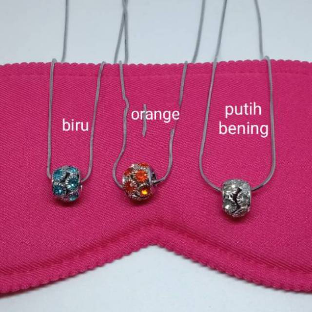 Kalung wanita dgn mata zircon Rhodhium