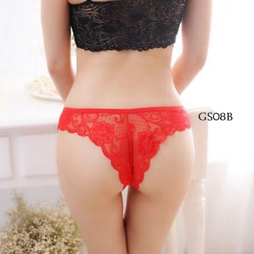 [TOKO TERPERCAYA] PAKAIAN DALAM WANITA G STRING LACE PREMIUM MERAH GS08B