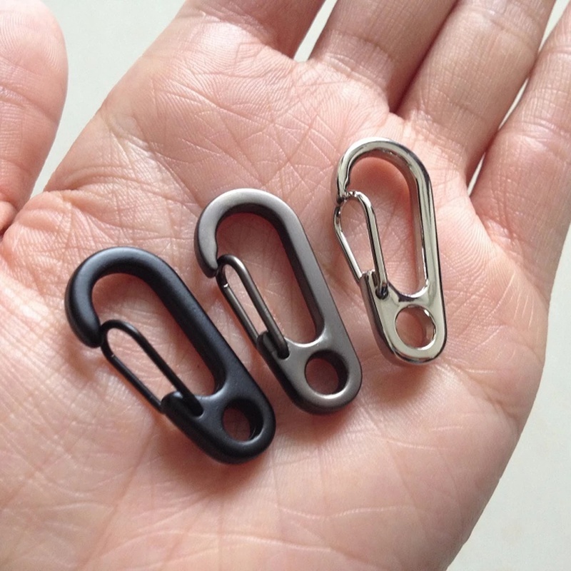 5pcs / Set Gantungan Kunci Carabiner Mini Bahan Metal Untuk Camping / Hiking / Outdoor