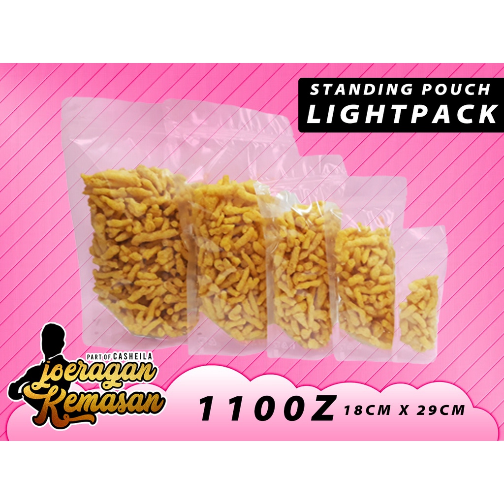 Jual Standing Pouch LIGHTPACK 1100gram 18x29cm Plastik Klip Bening