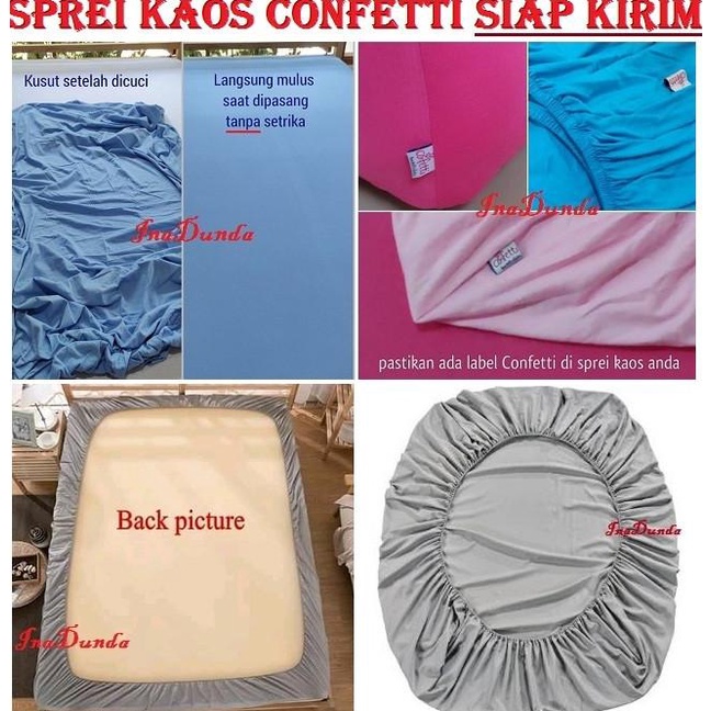Seprei Kaos Confetti, Spreinya aja uk 160 & 180 &200 dg karet keLiLing
