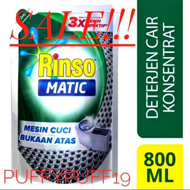 Rinso Matic Cair Bukaan Atas 800ml SALE MURAH