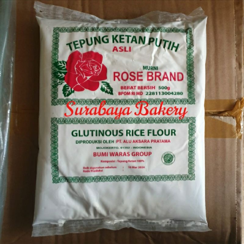 

Tepung Ketan Putih Rose Brand 500Gr