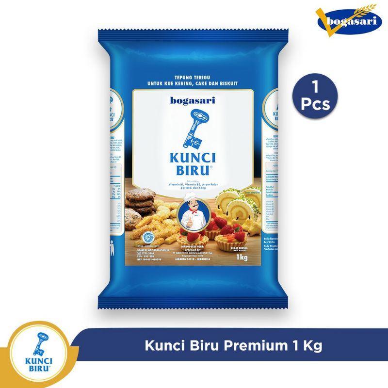 

Tepung bogasari kunci biru 1kg