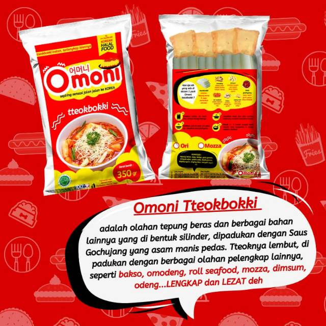 Tteokbokki / Topokki / Tokpoki Instan OMONI