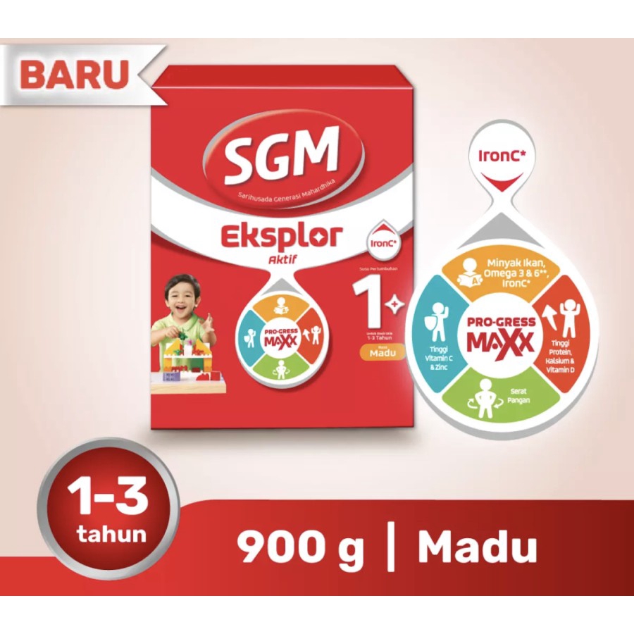 

SGM EKSPLOR 1+ MADU 900gr / SGM EKSPLOR 1+ VANILA 900gr