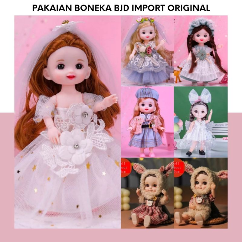 Original Pakaian Dress Baju Boneka BJD Premium Import