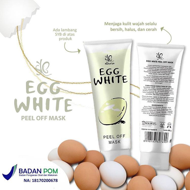 HANASUI / SYB MASKER TELUR ORIGINAL/ VIP EGG WHITE MASK SYB - BPOM HANASUI/ COCOTTEE EGG MASK