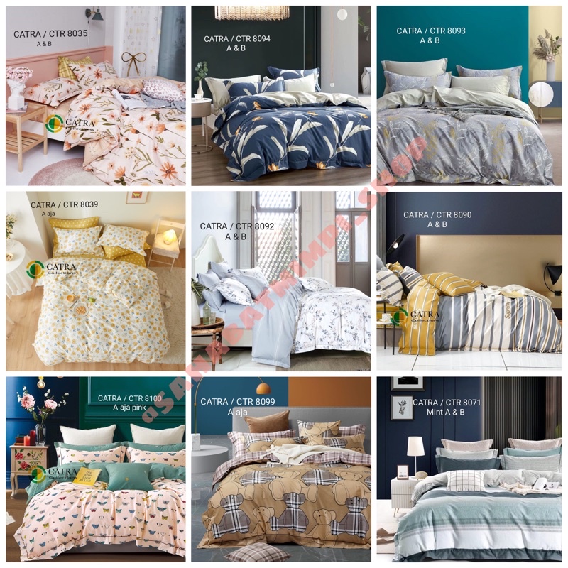 1 SET BEDCOVER+SPREI KATUN LOKAL CATRA PREMIUM