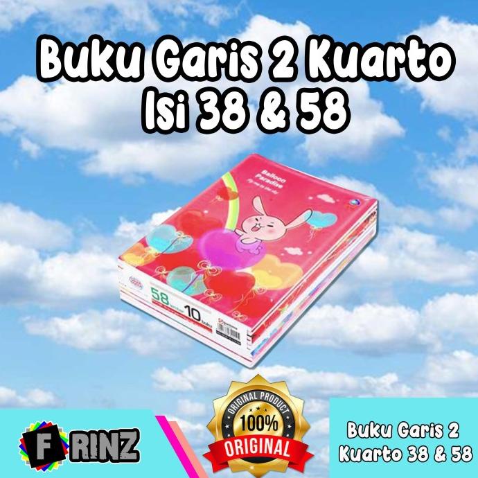 

GRETONG ATK ~ ( PER PAK ) BUKU TULIS GARIS 2 KUARTO SIDU ISI 58 / BUKU SEKOLAH $X<