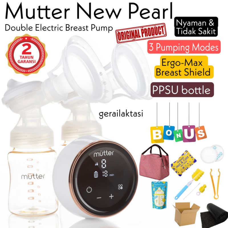 Mutter New Pearl Pompa ASI Dobel Elektrik - Double Electric Breast Pump