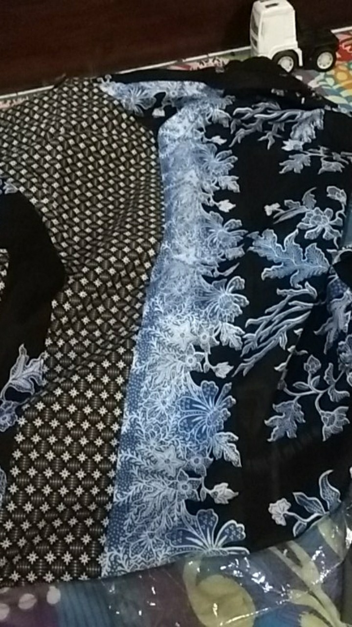 Gamis Batik Modern Murah Katun Halus Kombinasi Truntum, Ori Gamis Batik Pekalongan Big Size Jumbo