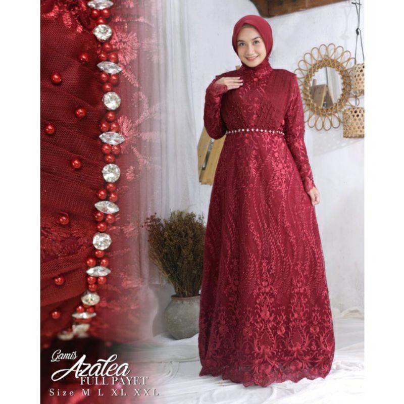 GAMIS MEWAH SELENDANG TERLARIS/GAMIS SELANDANG KEBAYA/GAMIS SELENDANG RATU MODERN