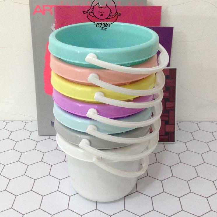 Terbaru Ember Plastik Mini / Ember 0.5 Galon / Mini Pail Warna PASTEL / Ember Pasir / Ember Anak QYM