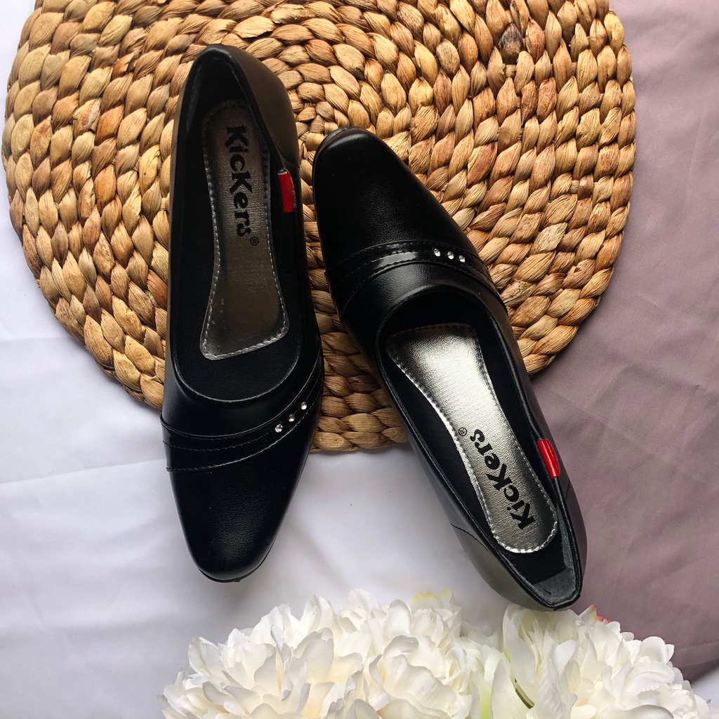 PANTOFEL D25 3 kerja cewek sepatu formal wanita terlaris kece kampus kantor populer trandy TERMURAH