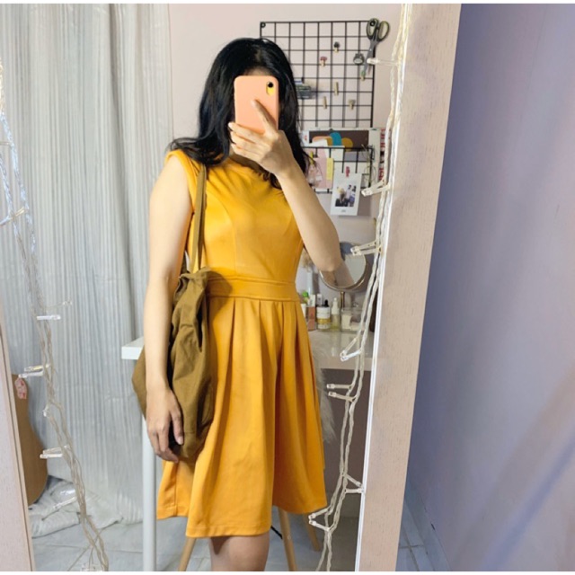 [Preloved] - Dress Apricot Bebe