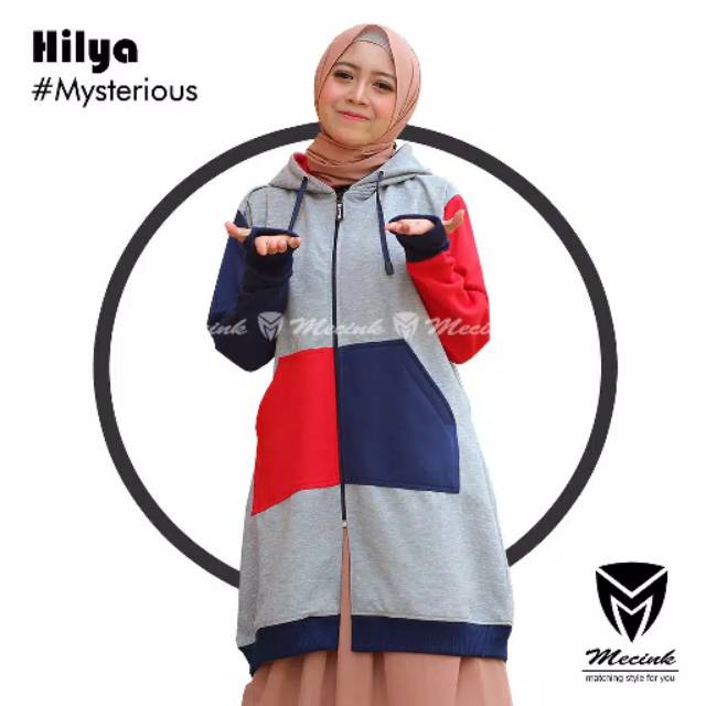 MECINK HILYA MYSTERIOUS JAKET WANITA JAKET MUSLIMAH JAKET CEWEK FLEECE HOODIE HIJACKET HIJAKET