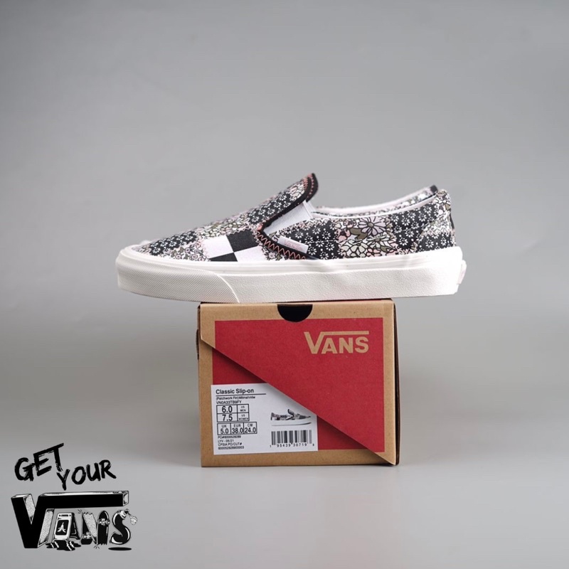 Vans Slip on Patchwork Floral Multi Marshmallow Original 100% Bnib