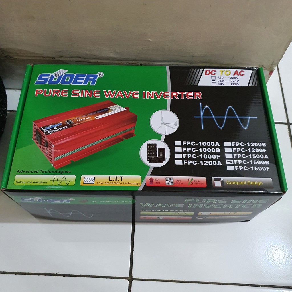 Jual Suoer Pure Sine Wave Inverter 1500 Watt PSW Inverter 1500w 24V FPC ...