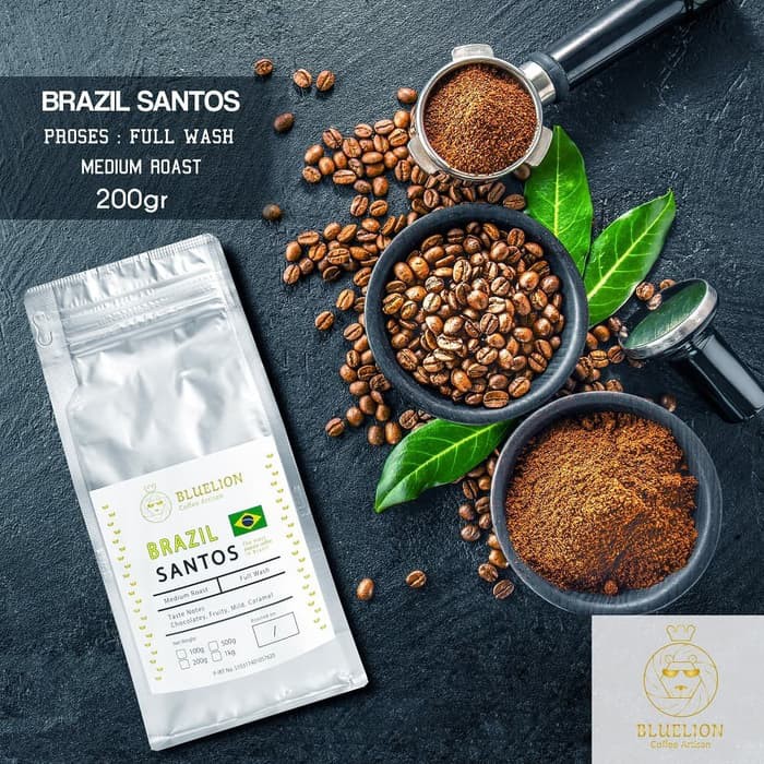 

Brazil Santos 200 gr - Kopi BLUELION - Medium Roast