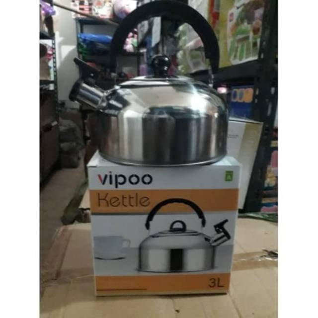 Teko pemanas Air Stainlees steel 3 liter VIPPO KETLE murah