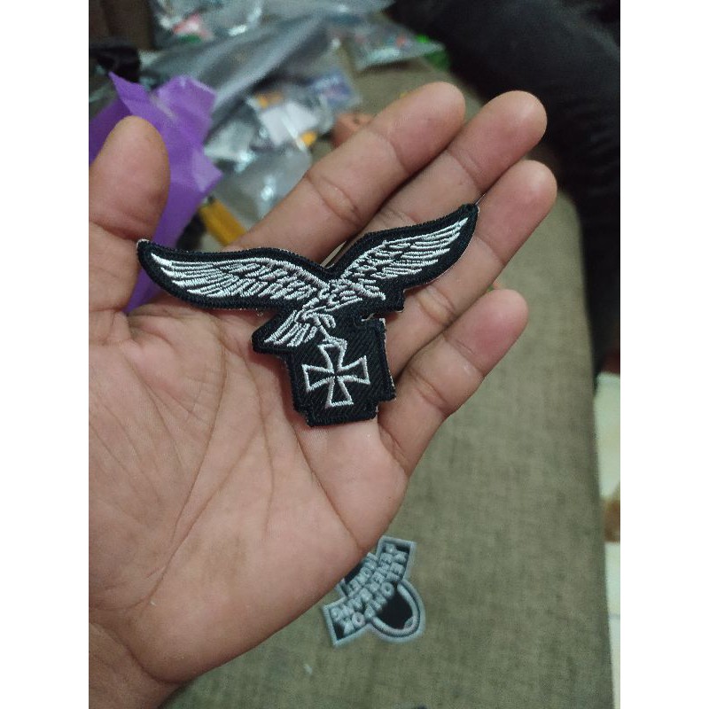 patch bordir jahit/logo elang/aksesoris jaket