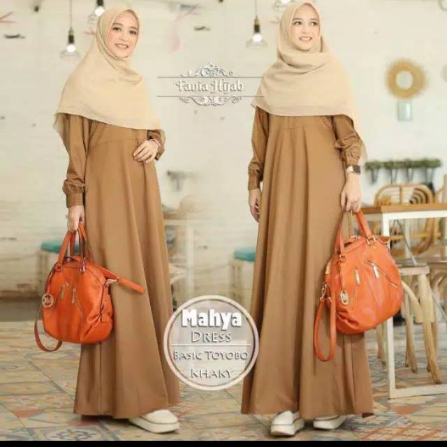 Mahya khaki by Fania Hijab/ Seragam dinas Fania Hijab