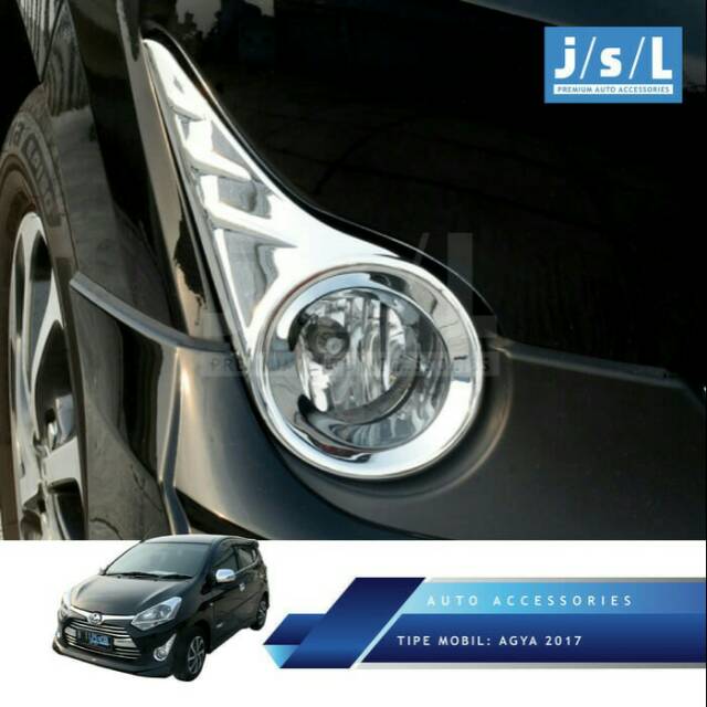 Cover Foglamp Ring Fog lamp Agya Ayla 2017 Terbaru New Chrome Crum JSL